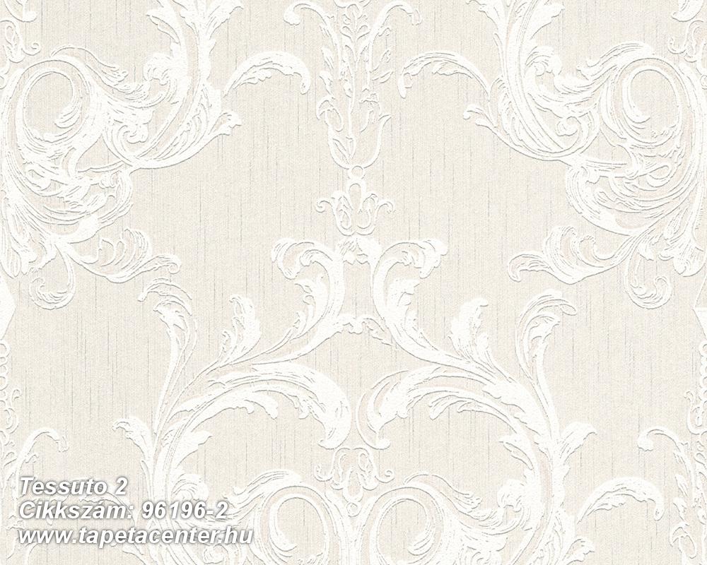 Barokk-klasszikus,valódi textil,bézs-drapp,fehér,gyengén mosható,vlies tapéta 
